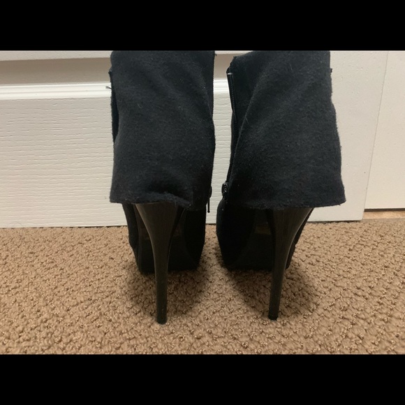 Black Suede Ankle Booties - Picture 3 of 3